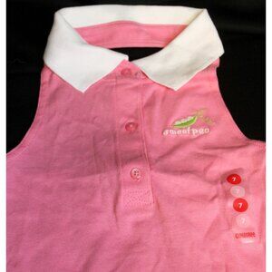 NEW 2007 Gymboree Prep Squad Pink Halter Polo Sweet Pea Summer Spring sz 7